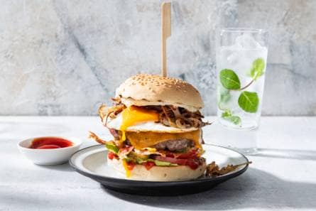 Ultieme eenpersoons hamburger