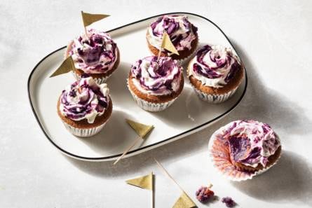 Ube cupcakes