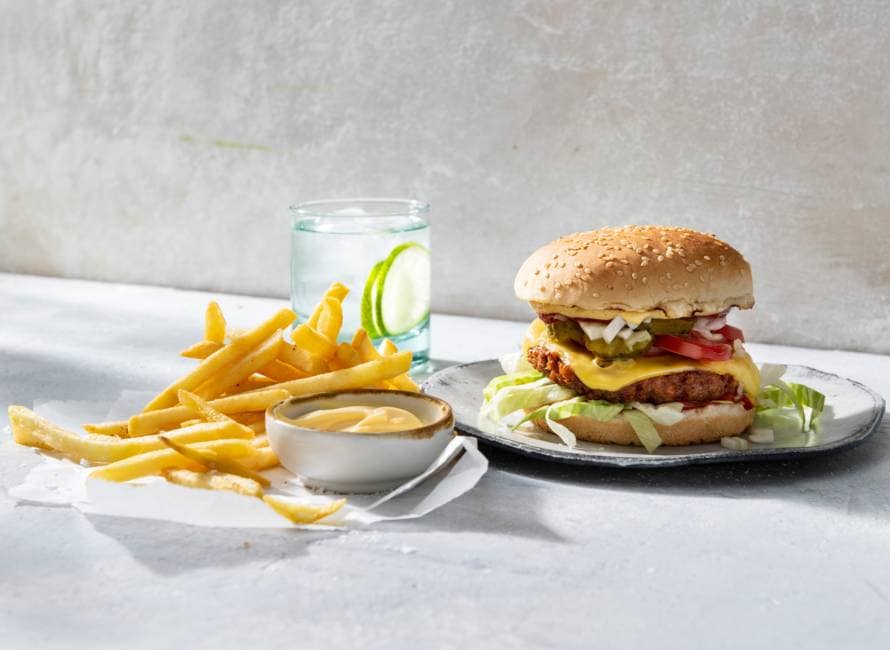 Vegan cheeseburger