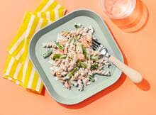 Fusili met zalm en sperziebonen van Kindergarden