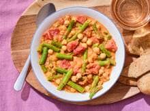 Kikkererwtencurry met knoflooknaan van LekkerSeb