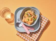 Herfst zoete aardappelstamppot met champignons en prei van Kindergarden
