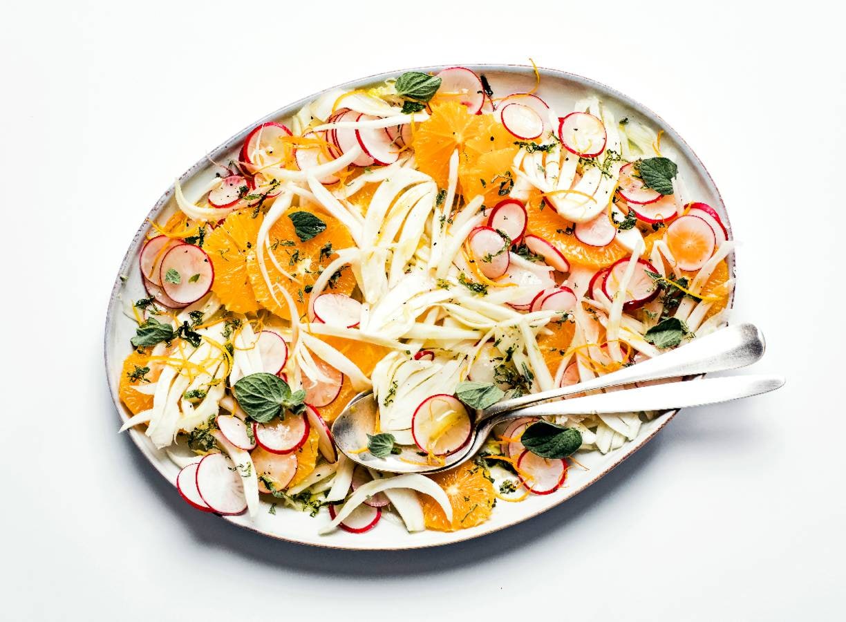 Venkel-sinaasappelsalade met oregano