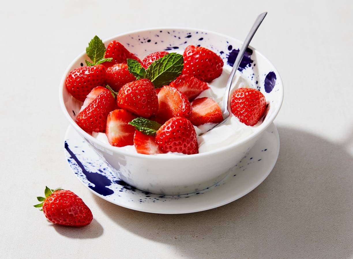 Snelle anijshangop met aardbeien