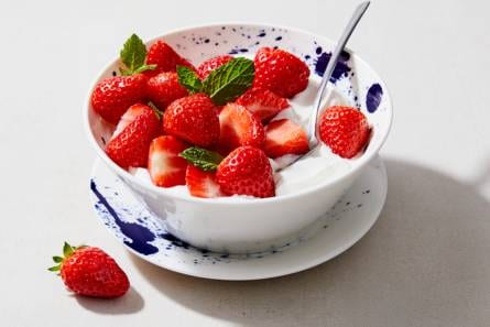 Snelle anijshangop met aardbeien