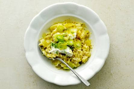 Venkelrisotto met geitenkaas
