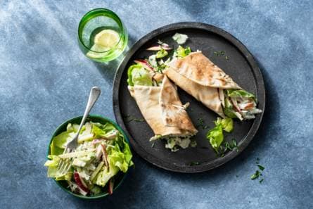 Libanese wraps met appel-koolsalade