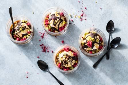 Affogato met chocoladesaus