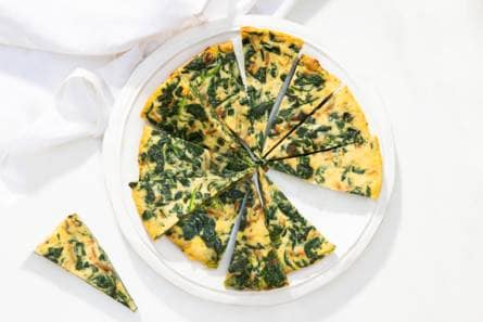 Frittata met spinazie en Pecorina Romano