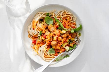 Verse linguine met gehaktballetjes