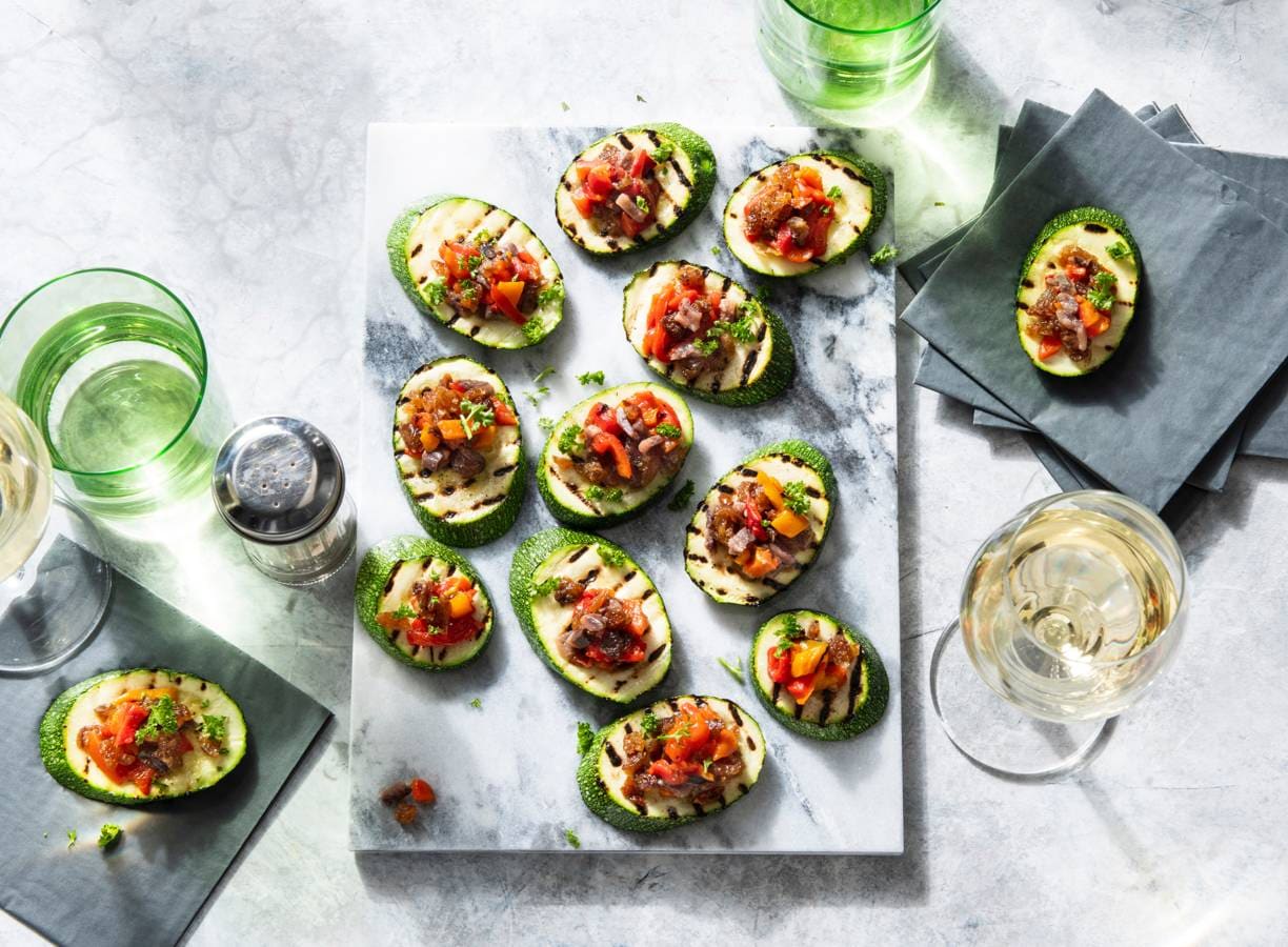 Courgette bruschetta koolhydraatarm