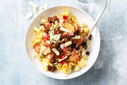 Gevulde pasta & romige tomatensaus