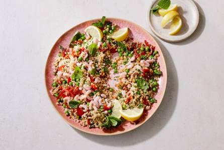 Bulgur met garnalen
