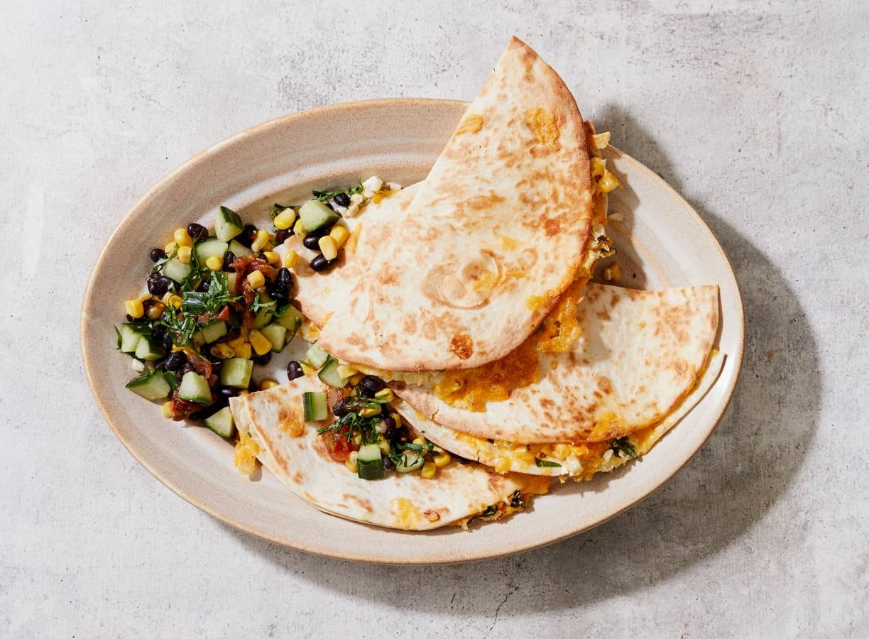 Quesadilla’s met Mexicaanse bonensalade