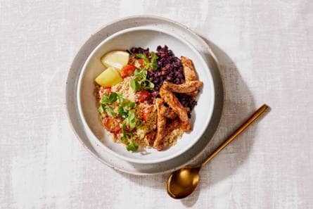 Couscous met gebakken rodekool