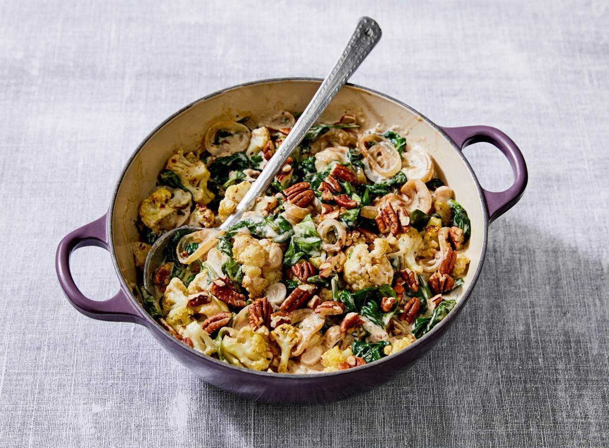 Indiase curry met geroosterde bloemkool