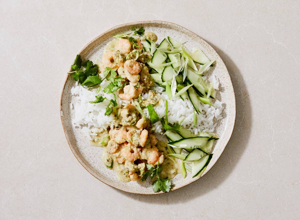ergens Gepolijst club Thaise groene curry met garnalen en rijst recept - Allerhande | Albert  Heijn België