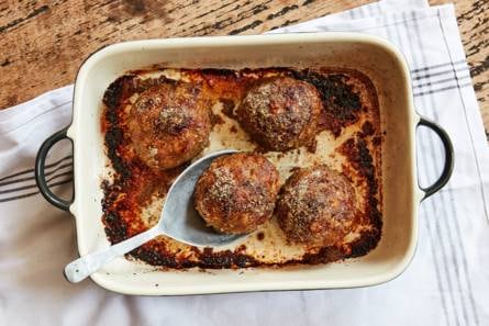 Gehaktballen met mosterd uit de oven