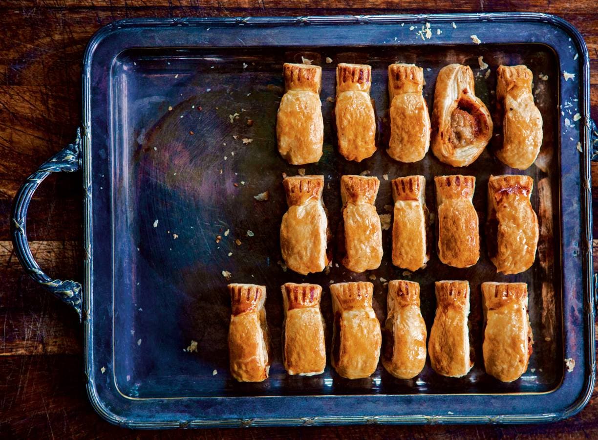Mini-saucijzenbroodjes met kip