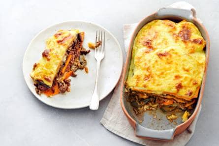 Moussaka met zoete aardappel