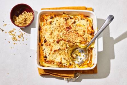 Pompoenlasagne met ricotta & kalkoen