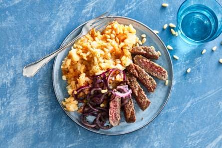 Knolselderijstamppot met steak de boeuf