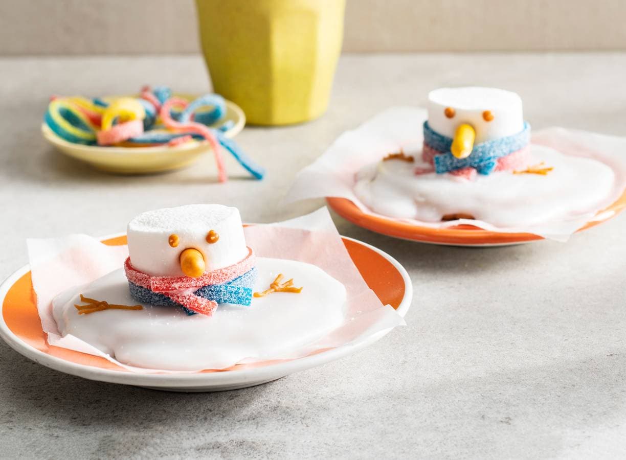 Smeltende sneeuwpopkoekjes