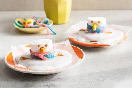 Smeltende sneeuwpopkoekjes