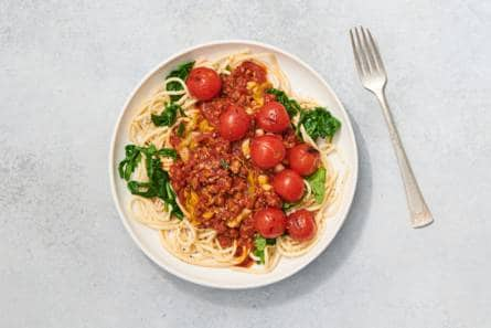 Spaghetti Bolognese Met Vegetarisch Rul Gehackt Recept Allerhande Albert Heijn