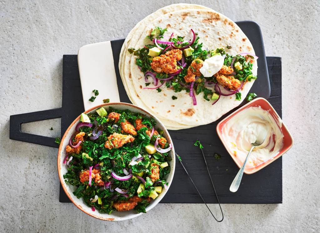 Wraps met gyros & appelcoleslaw. recept Allerhande Albert Heijn België