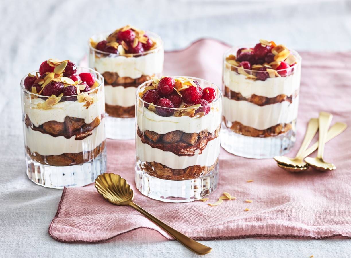Cranberrytiramisu uit een glaasje