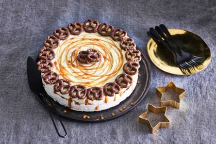 Choco-pretzel-ijstaart