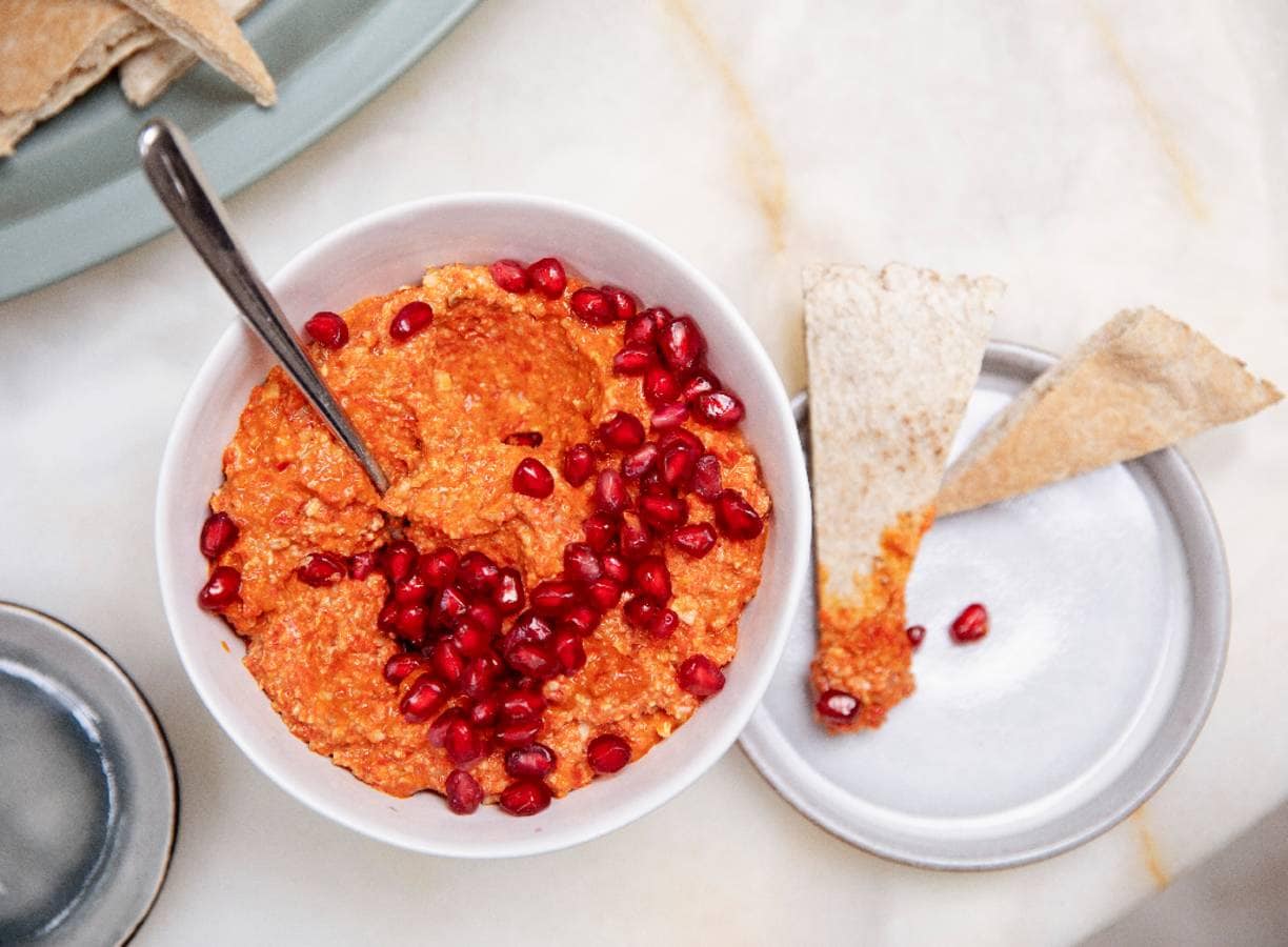 Snelle muhammara (geroosterde-paprikadip)