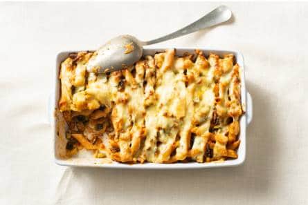 Pasta met gehakt en kaas