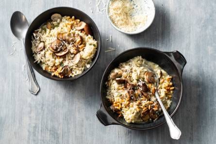 Risotto met champignons en witte wijn