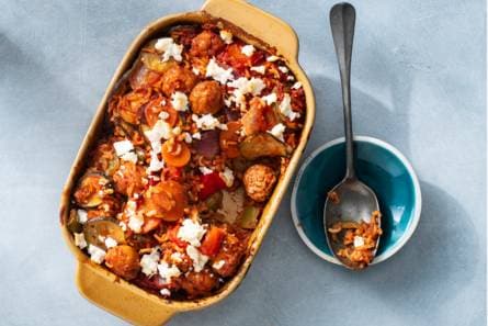 Griekse rijstschotel uit de oven