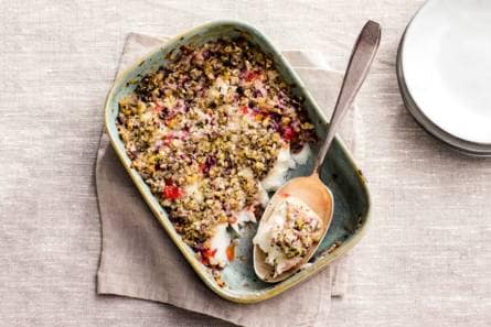 Kabeljauw met tomaat uit de oven