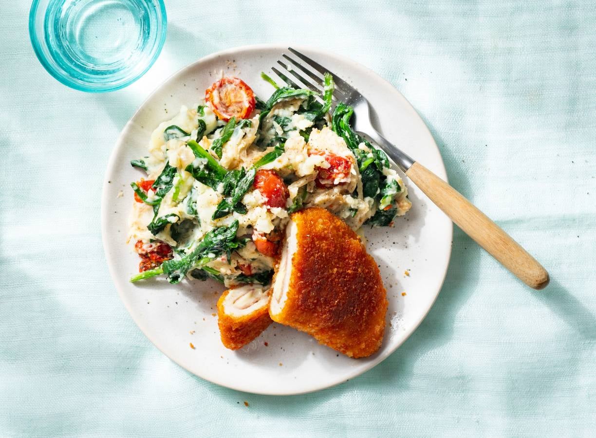 Zomerstamppotje met cordon bleu
