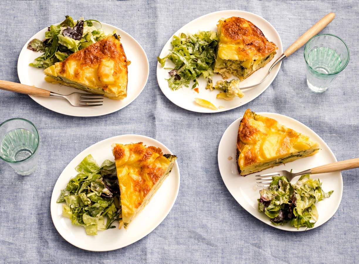 Broccoli-aardappeltaart