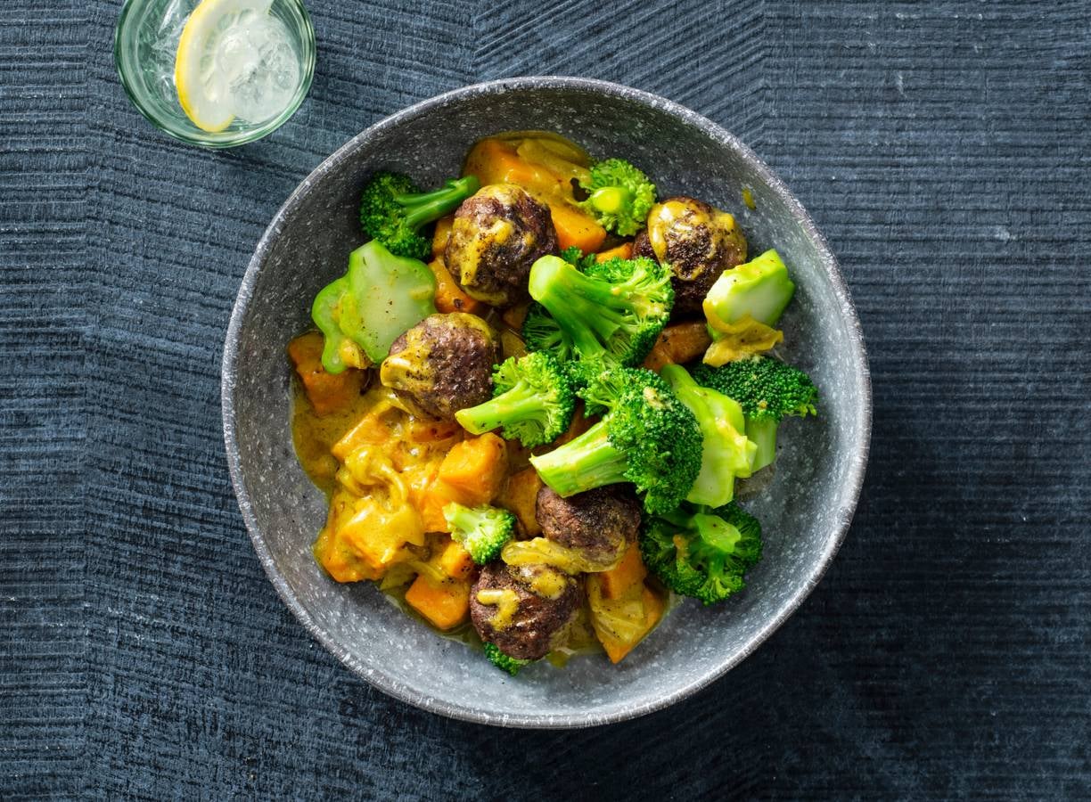 Indiase balletjes met zoete aardappel