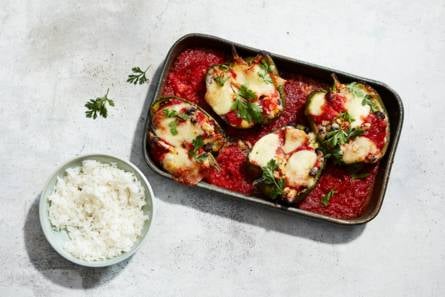 Mexicaanse gevulde groene paprika