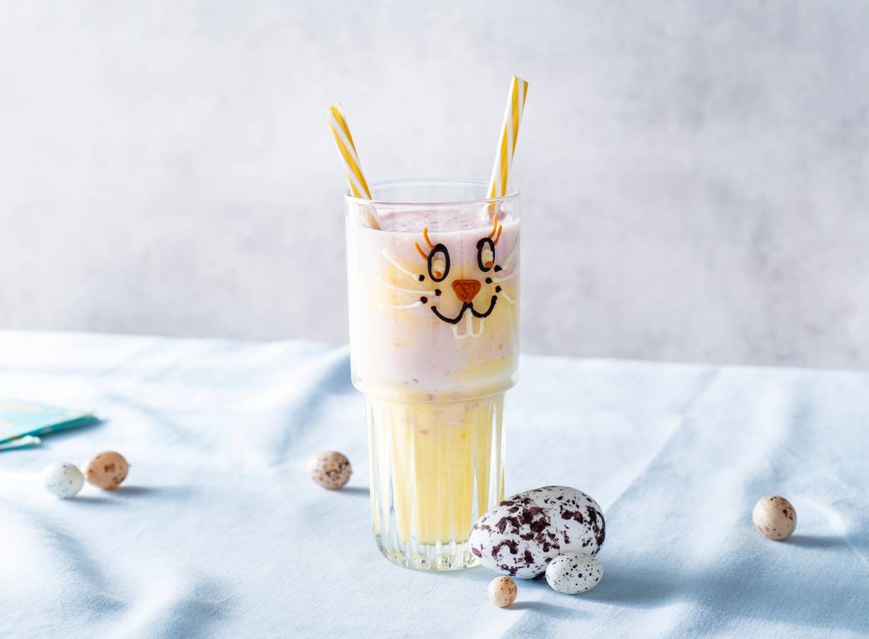 Smoothie van twee kleuren