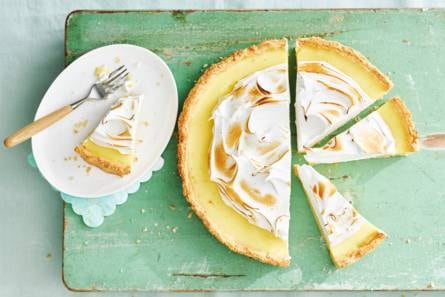 Vegan citroentaart met meringue