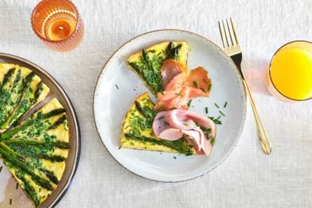 Frittata met groene-aspergetips