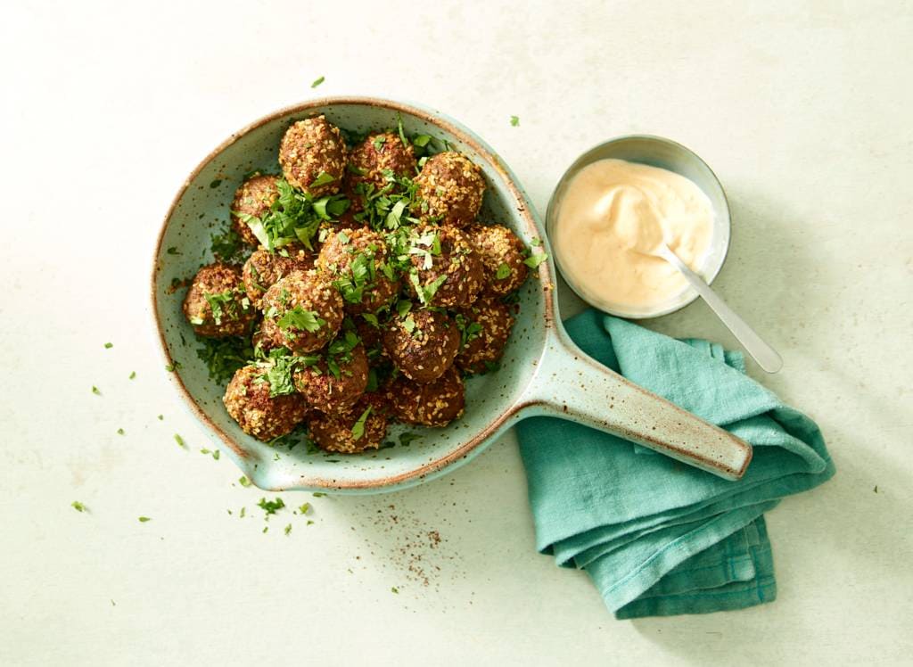 Kofte met yoghurtsaus