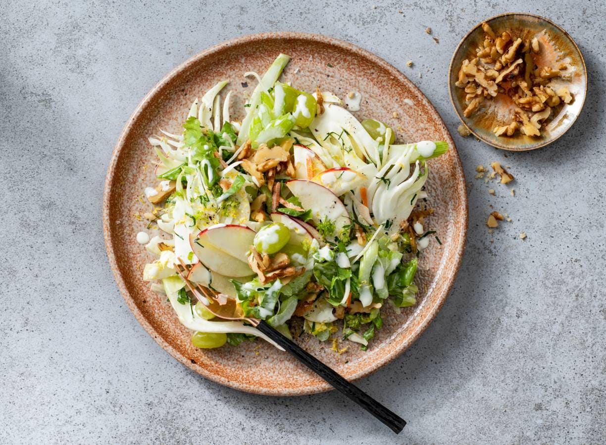 Waldorfsalade met venkel & citroenmayonaise