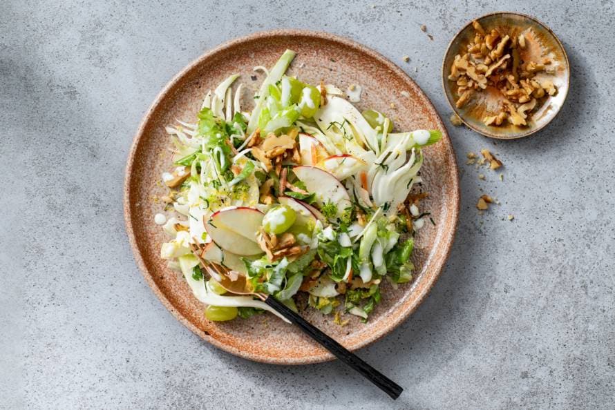 Waldorfsalade met venkel & citroenmayonaise