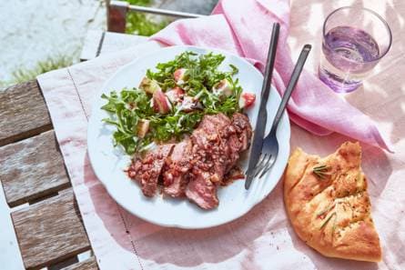 Biefstuk met balsamicojus en verse vijgen