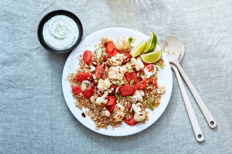 Bulgursalade met geroosterde groenten