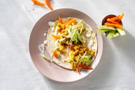 Wraps met kikkererwten en fetacrème